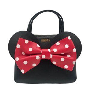 Kate Spade Black Saffiano Leather Minnie Mouse Crossbody Bag